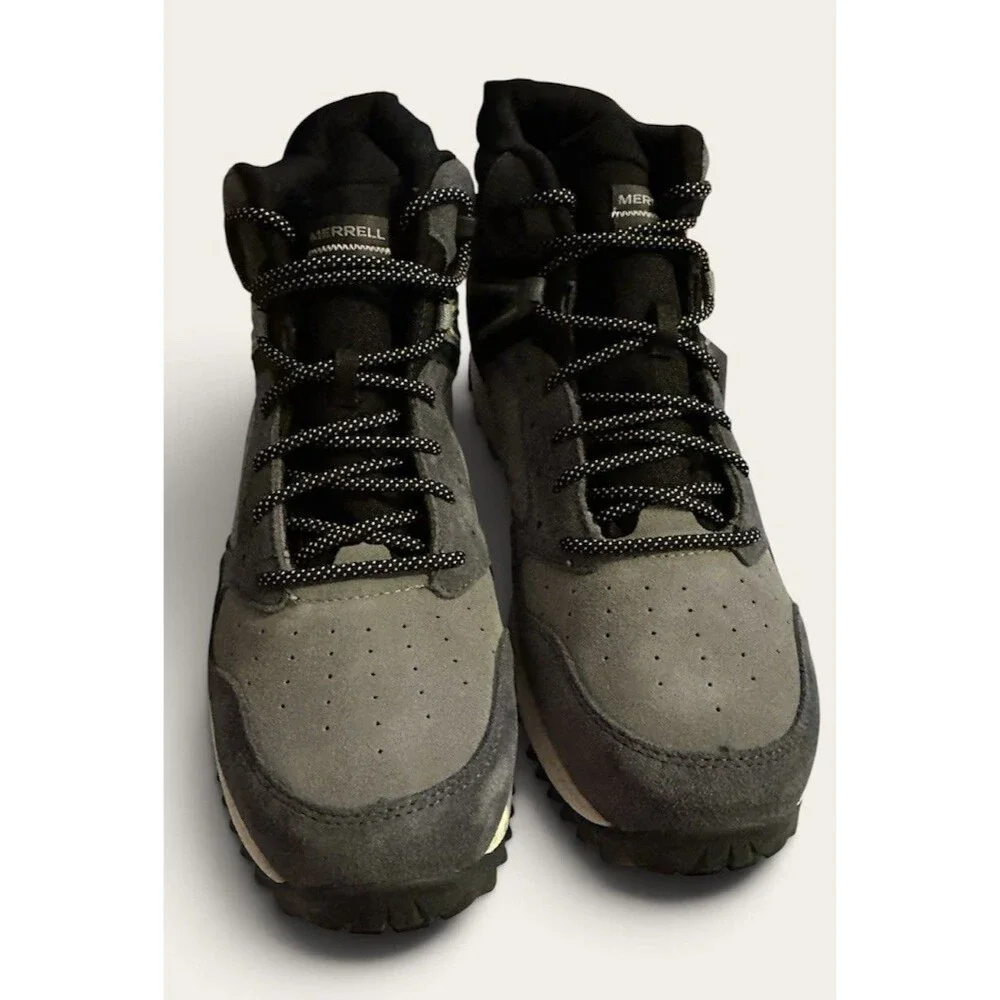 Merrell Wildwood Leather Waterproof Gray Hiking Boots J068029 Men's 12